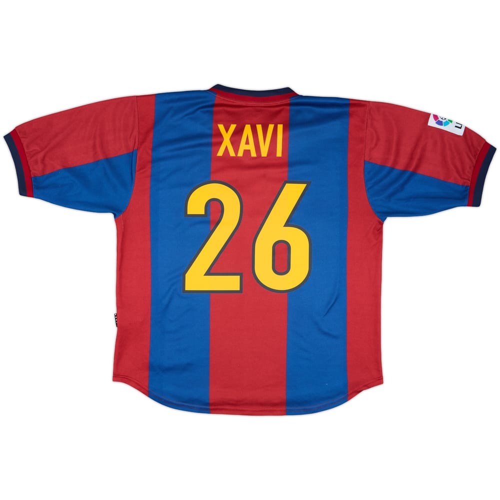 1998-00 Barcelona Home Shirt Xavi #26 - 8/10 - (L)