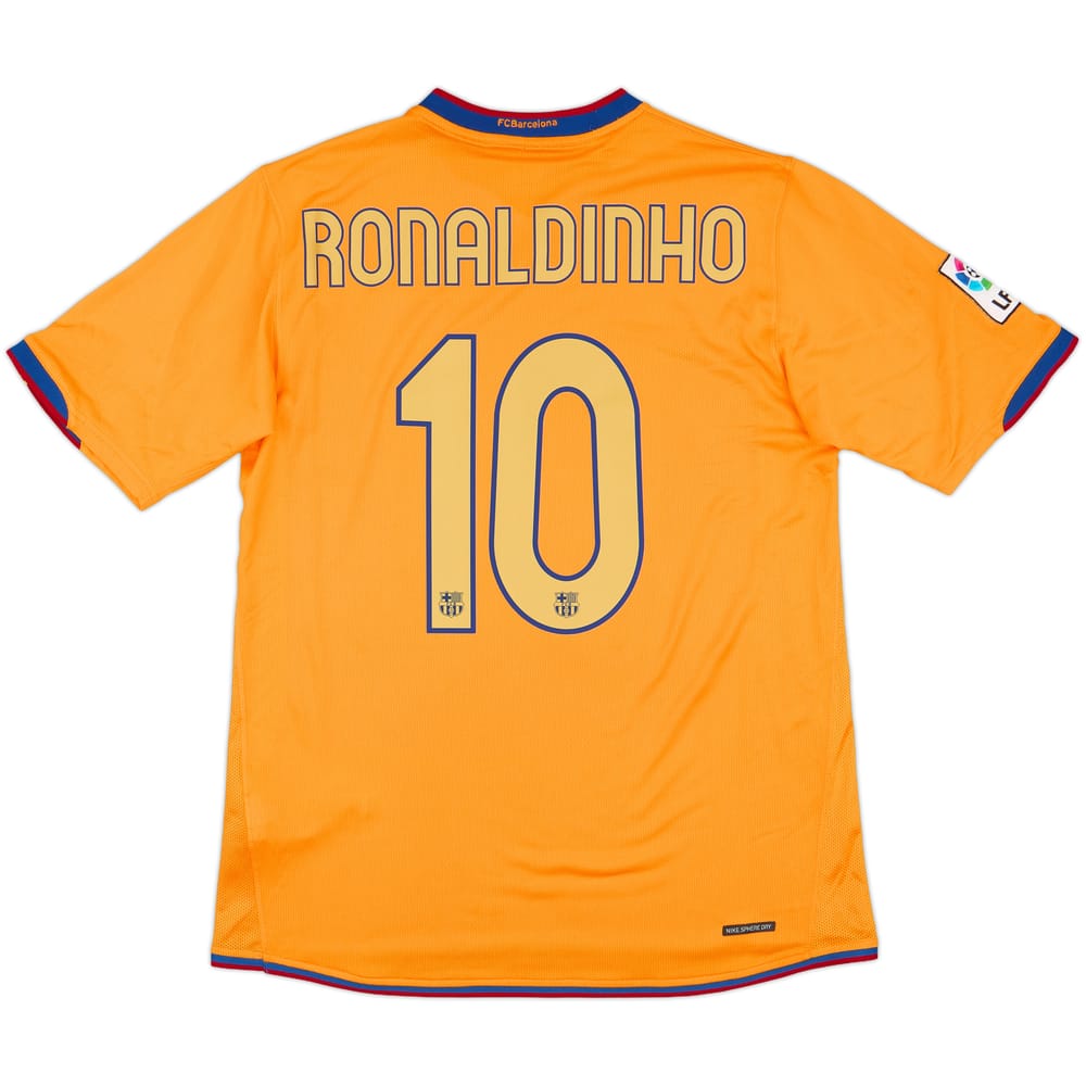 2006-08 Barcelona Away Shirt Ronaldinho #10 - 9/10 - (M)