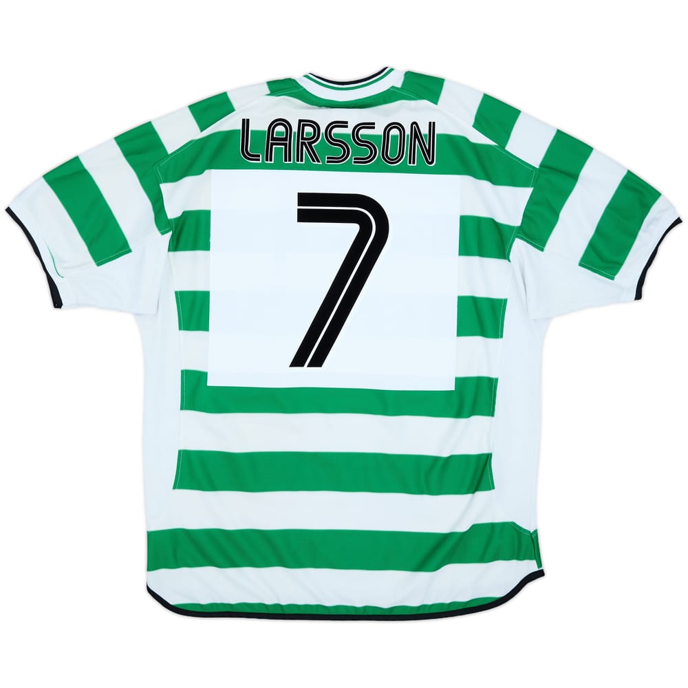 2001-03 Celtic Home Shirt Larsson #7 - 9/10 - (XL)