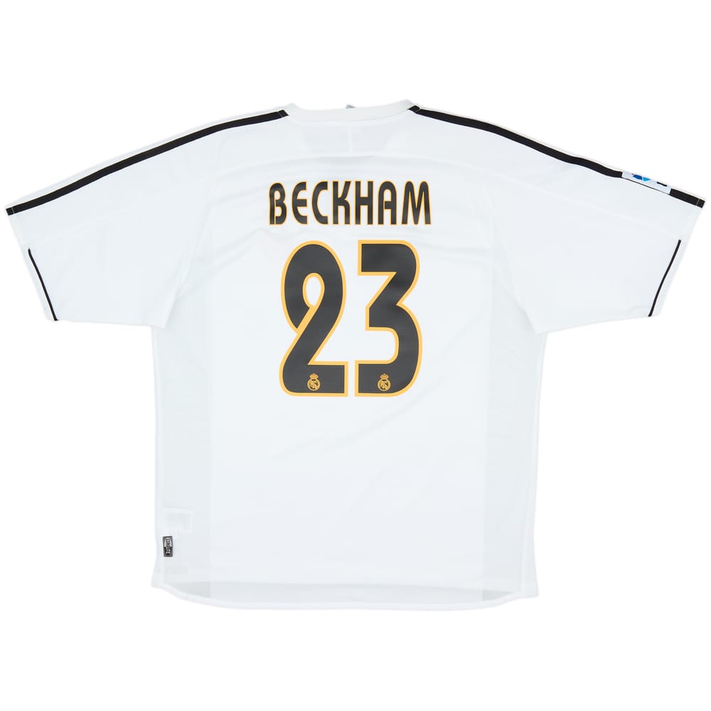 2003-04 Real Madrid Home Shirt Beckham #23 - 8/10 - (L)