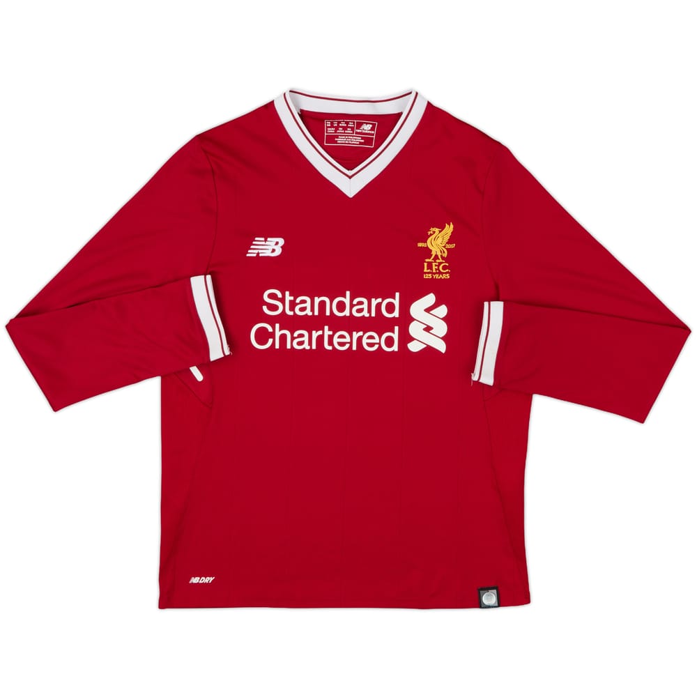 2017-18 Liverpool 125 Years Home L/S Shirt - 8/10 - (M.Boys)