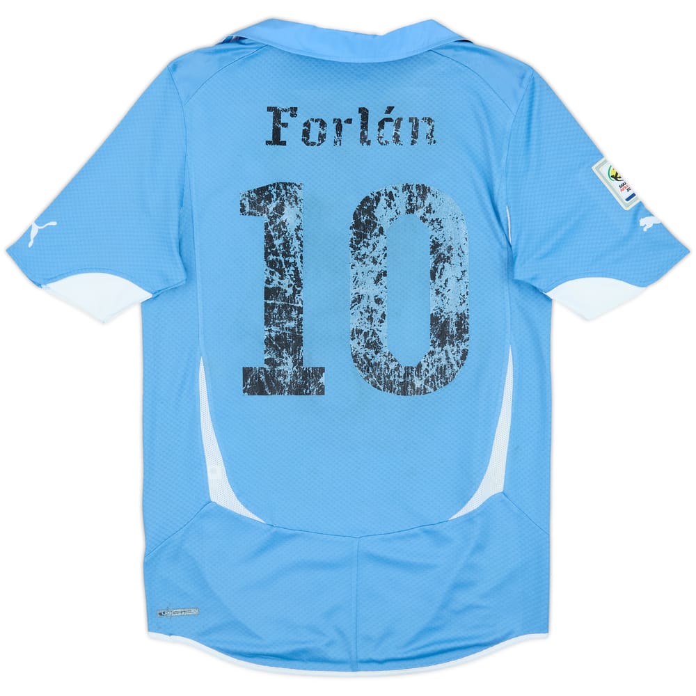 2010-12 Uruguay Home Shirt Forlan #10 - 4/10 - (S)