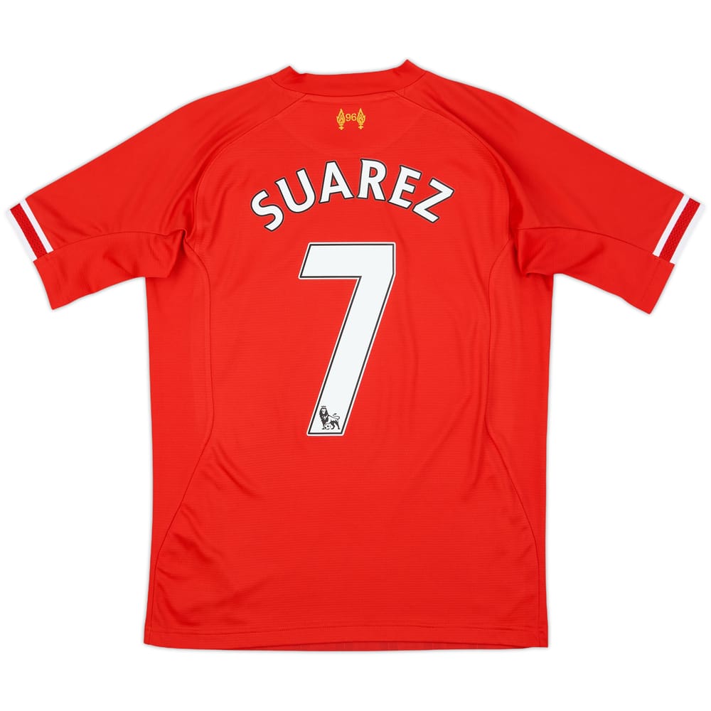 2013-14 Liverpool Home Shirt Suarez #7 - 8/10 - (XL.Boys)