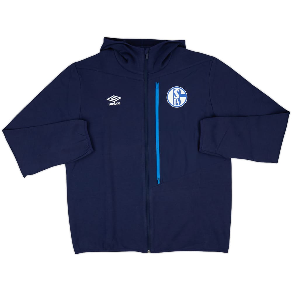 2021-22 Schalke Umbro Hooded Track Jacket - 8/10 - (XXL)