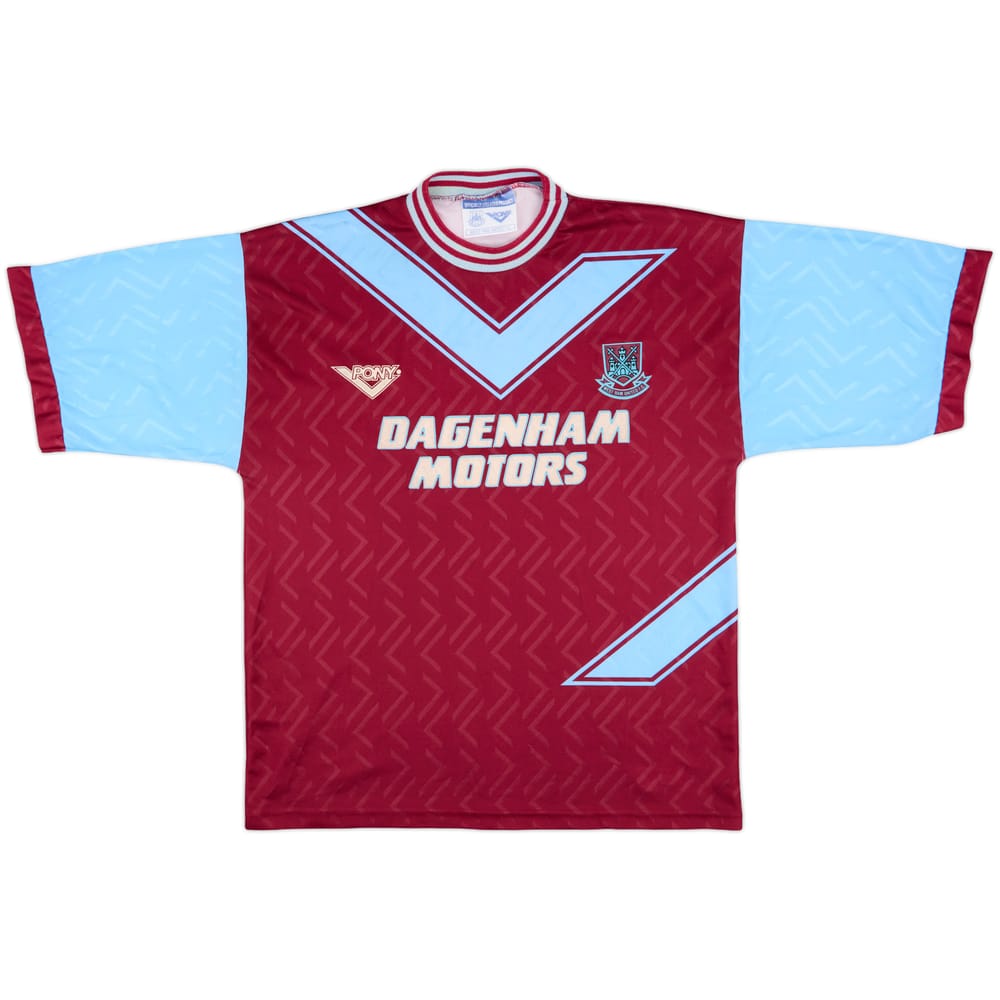 1993-95 West Ham Home Shirt - 7/10 - (XL)