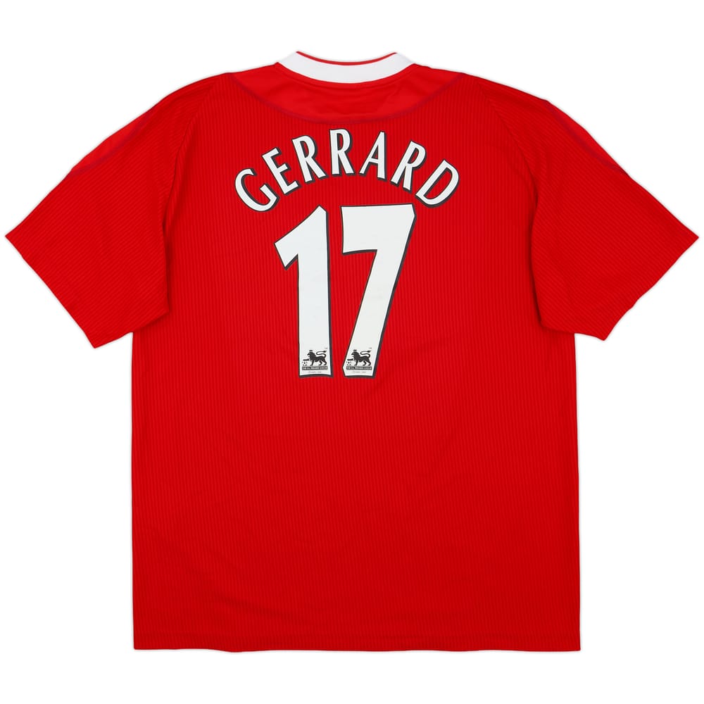 2002-04 Liverpool Home Shirt Gerrard #17 - 8/10 - (L)
