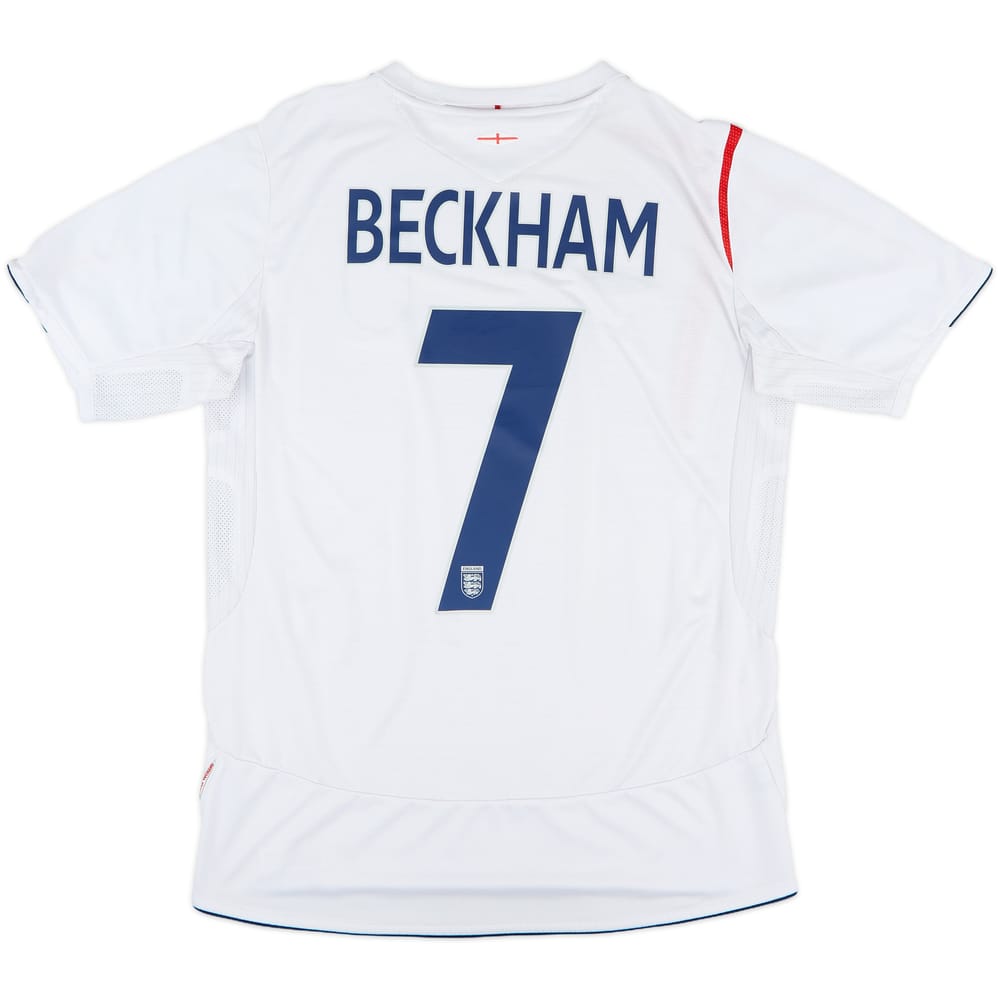 2005-07 England Home Shirt Beckham #7 - 6/10 - (M)