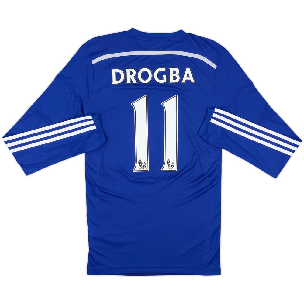2014-15 Chelsea Player Issue Home L/S Shirt Drogba #11 - 7/10 - (S/M)
