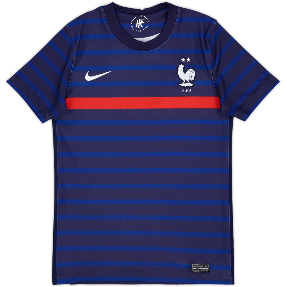 2020-21 France Home Shirt - 9/10 - (L.Boys)