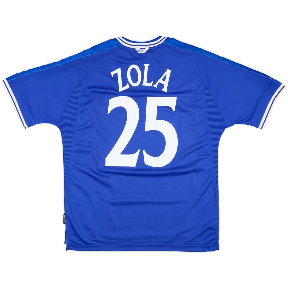 1999-01 Chelsea Home Shirt Zola #25 - 8/10 - (L)