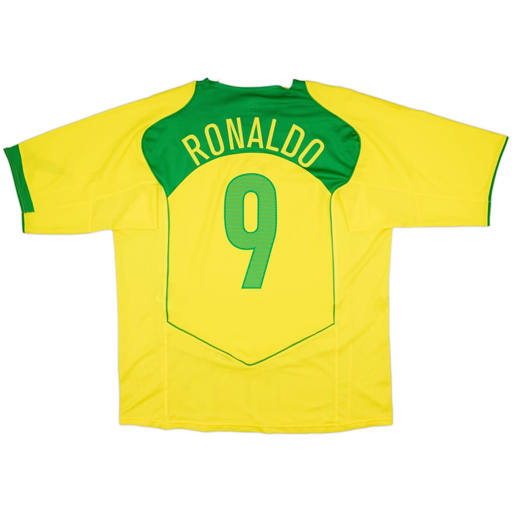 2004-06 Brazil Home Shirt Ronaldo #9 (XL)