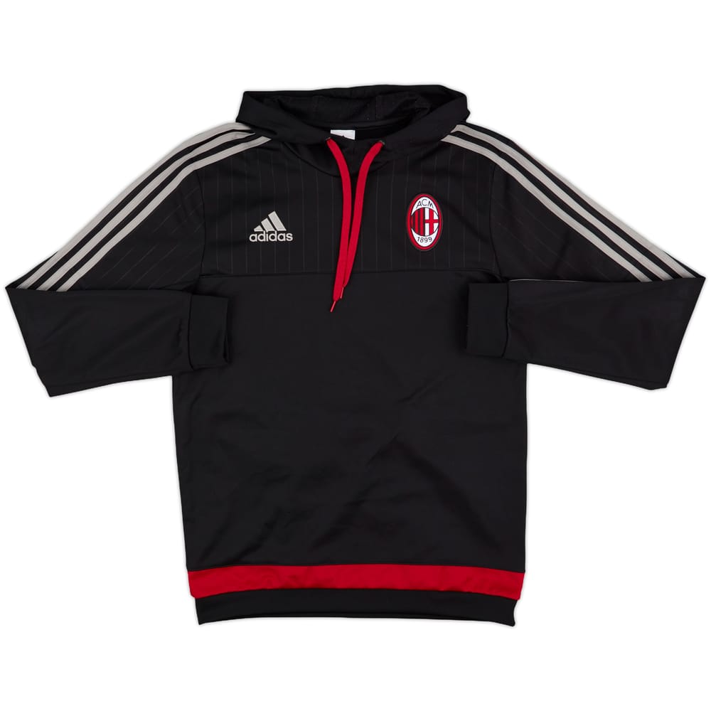 2015-16 AC Milan adidas Hooded Sweat Top - 9/10 - (M)