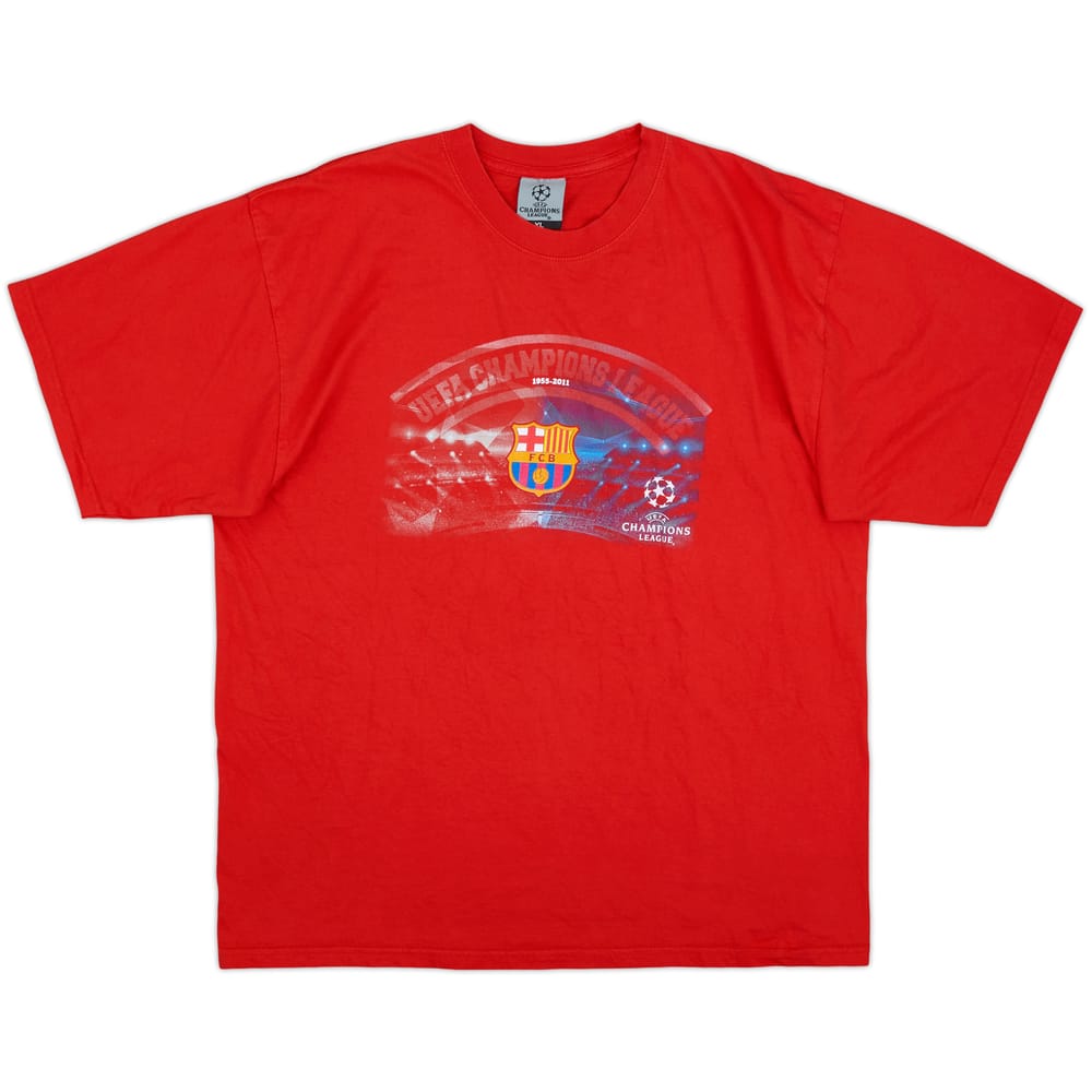 2011-12 Barcelona Champions League Cotton Tee - 7/10 - (XL)