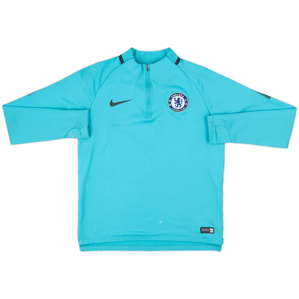 2017-18 Chelsea Nike 1/4 Zip Sweat Top - 6/10 - (S)