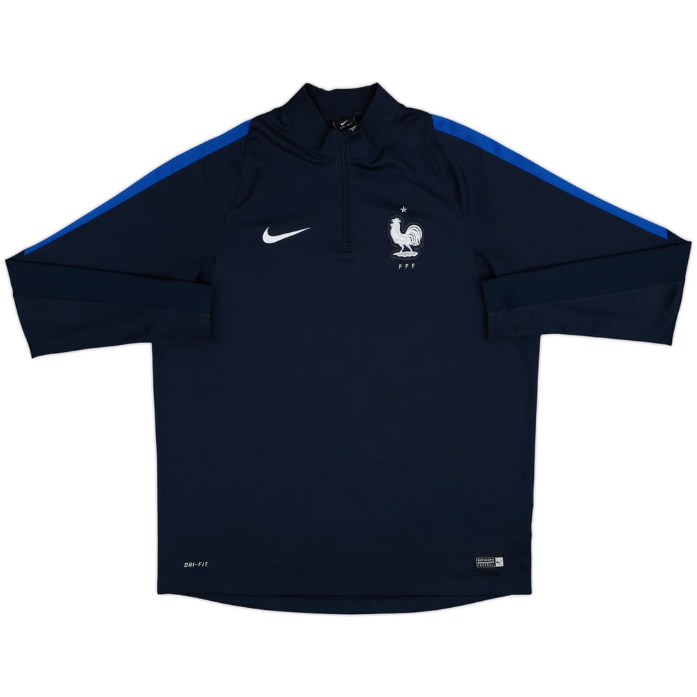 2016-17 France Nike 1/4 Zip Sweat Top - 9/10 - (XL)
