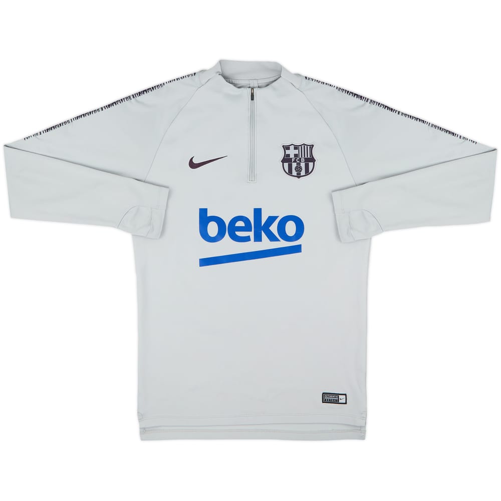 2018-19 Barcelona Nike 1/4 Zip Sweat Top - 9/10 - (S)