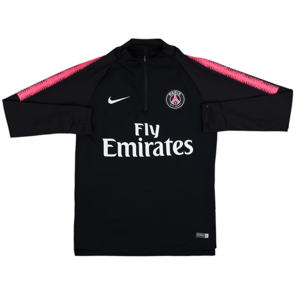 2018-19 Paris Saint-Germain Nike 1/4 Zip Sweat Top - 9/10 - (M)