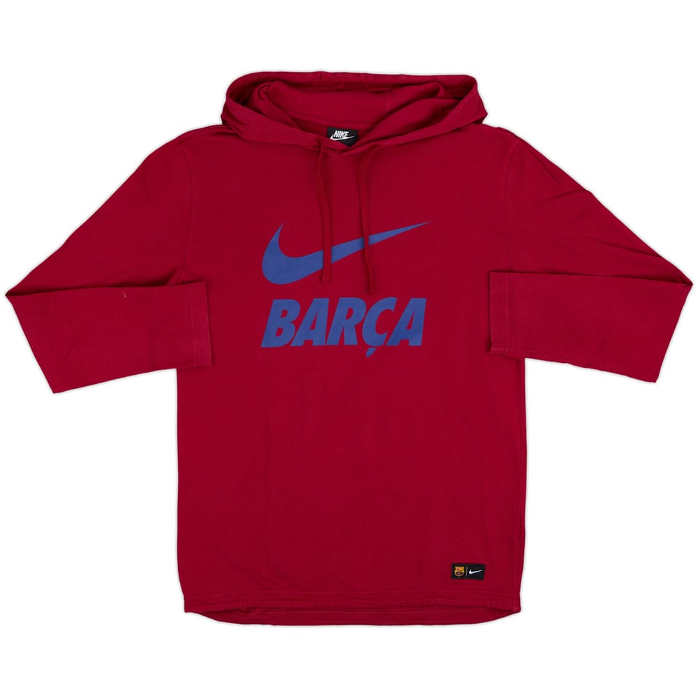 2018-19 Barcelona Nike Hooded Sweat Top - 7/10 - (M)