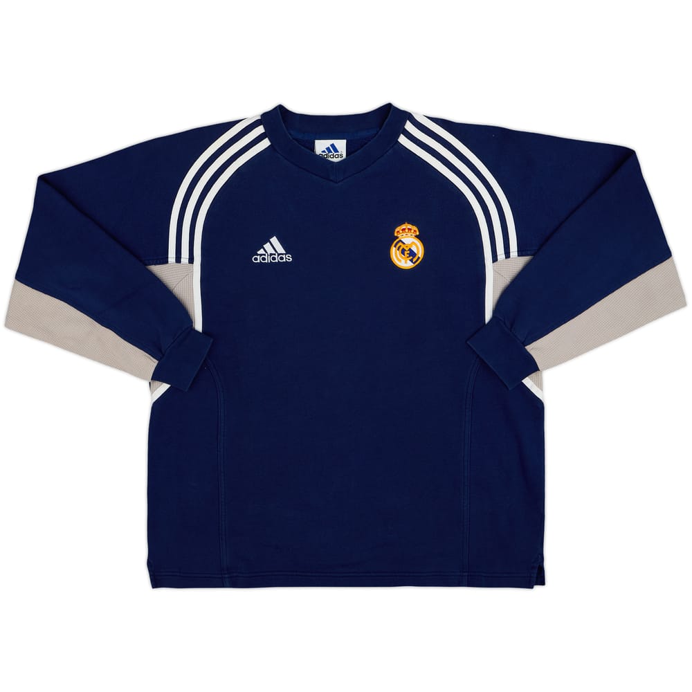 2000-01 Real Madrid adidas Sweat Top - 8/10 - (XL.Boys)