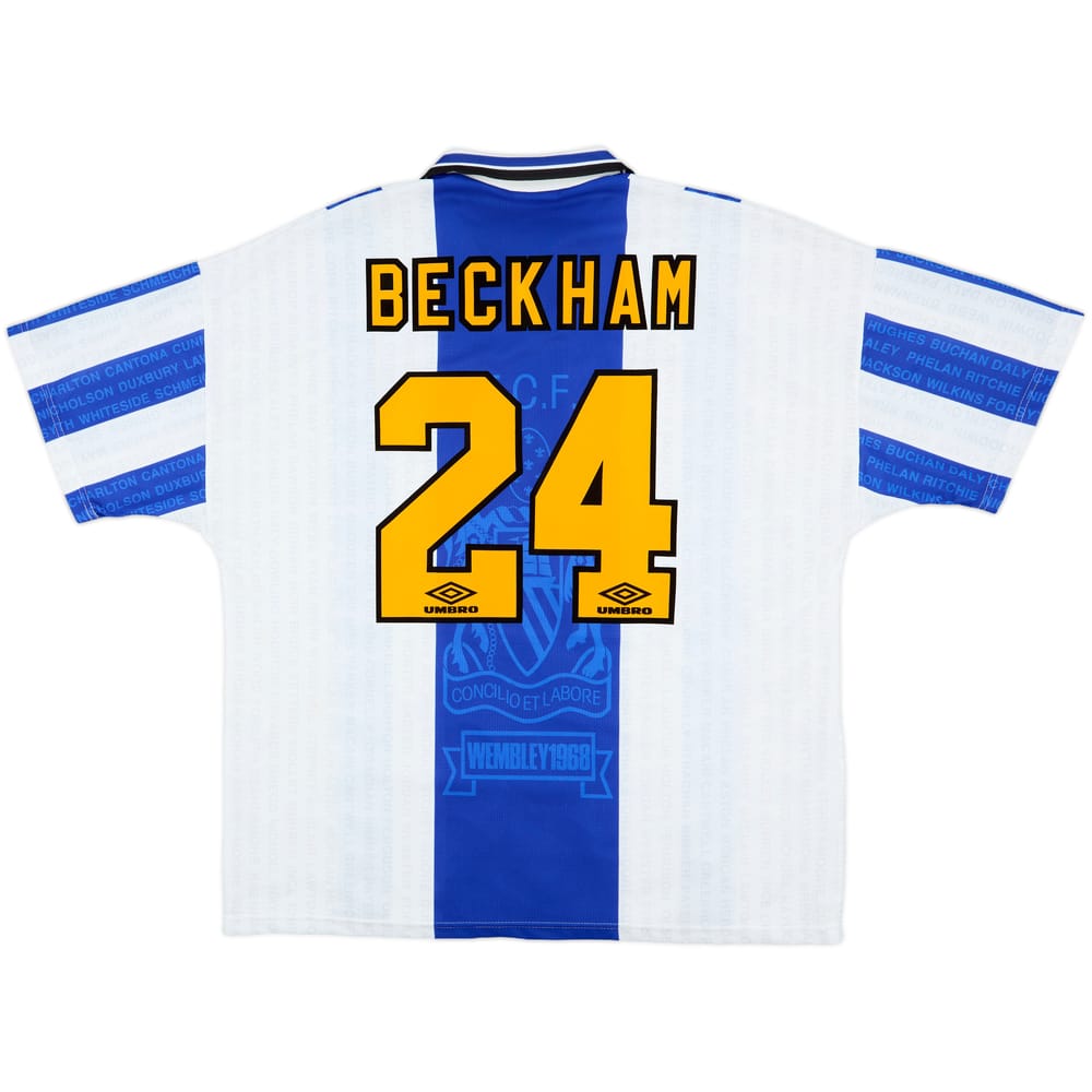 1994-96 Manchester United Third Shirt Beckham #24 - 8/10 - (XXL)