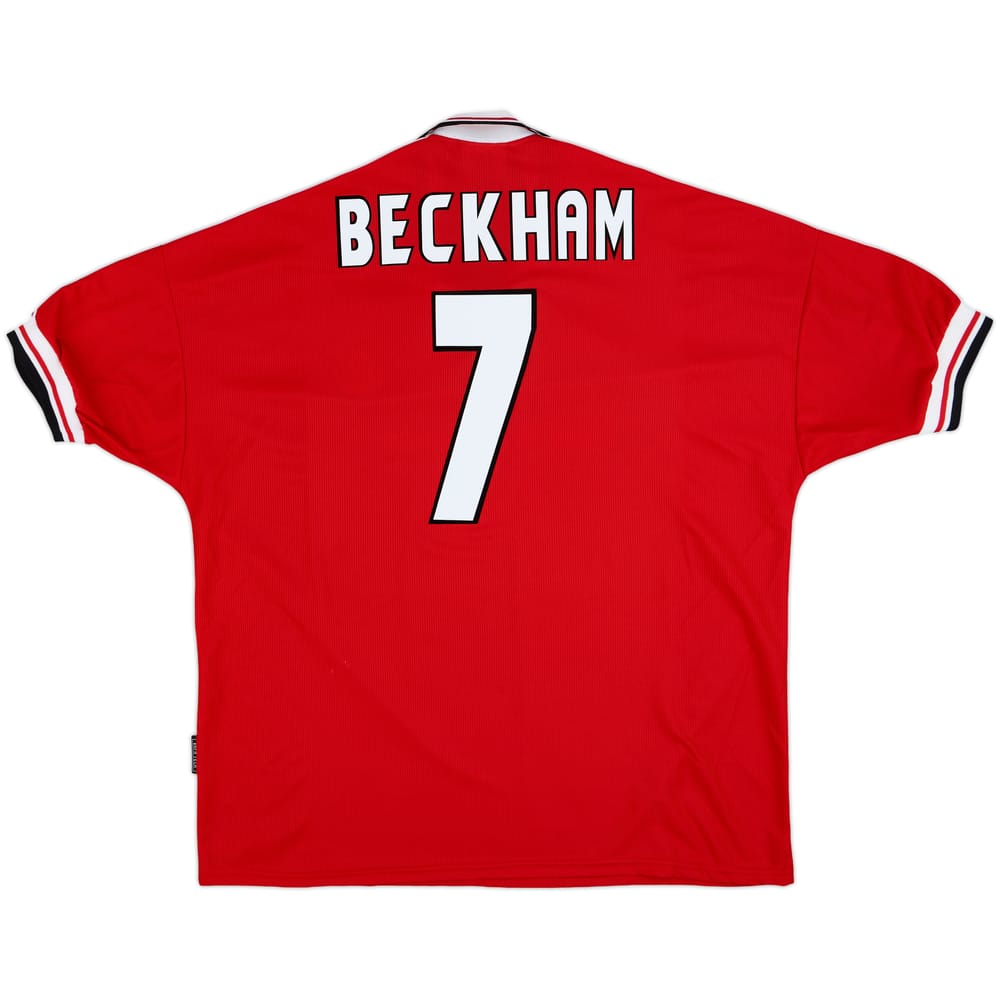 1998-00 Manchester United Home Shirt Beckham #7 - 8/10 - (XXL)