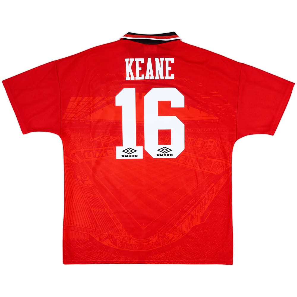 1994-96 Manchester United Home Shirt Keane #16 - 10/10 - (XL)