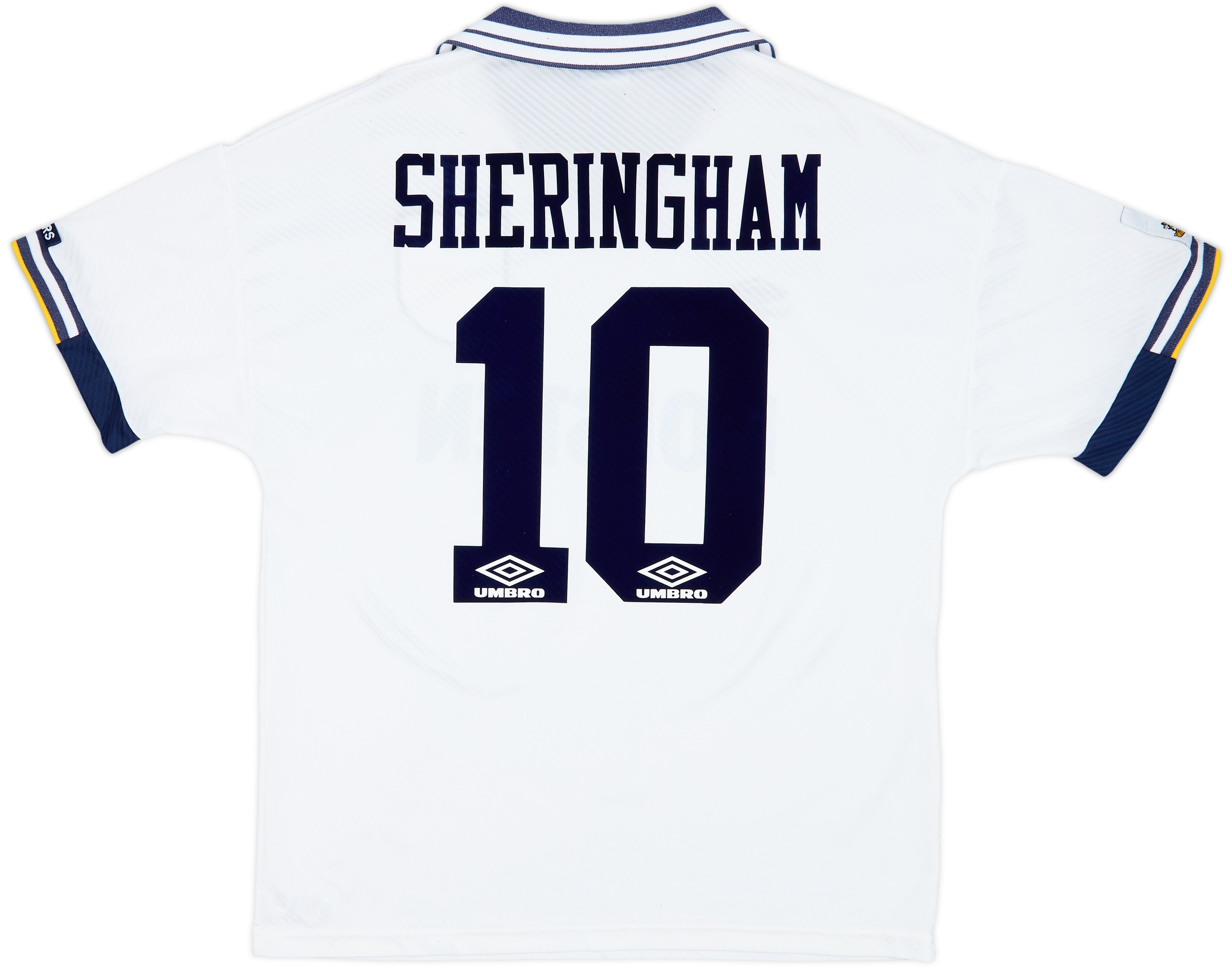 1993-95 Tottenham Home Shirt Sheringham #10 - 7/10 - (L)