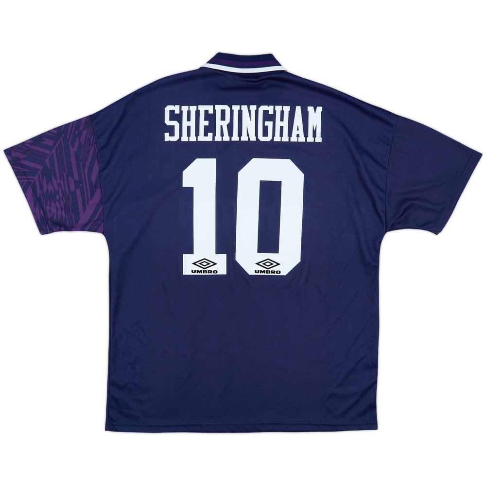 1994-95 Tottenham Away Shirt Sheringham #10 - 8/10 - (XL)
