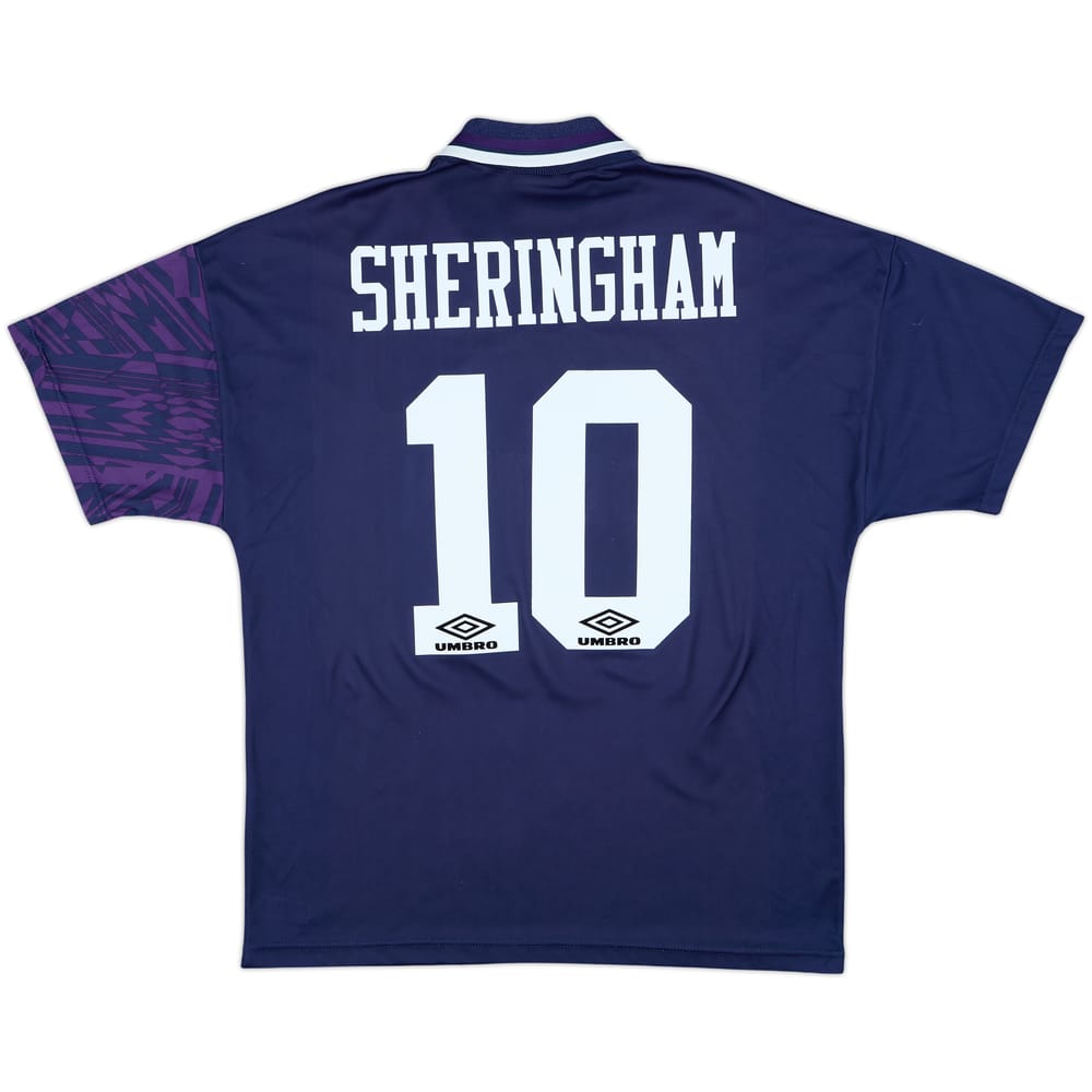 1994-95 Tottenham Away Shirt Sheringham #10 - 8/10 - (L)