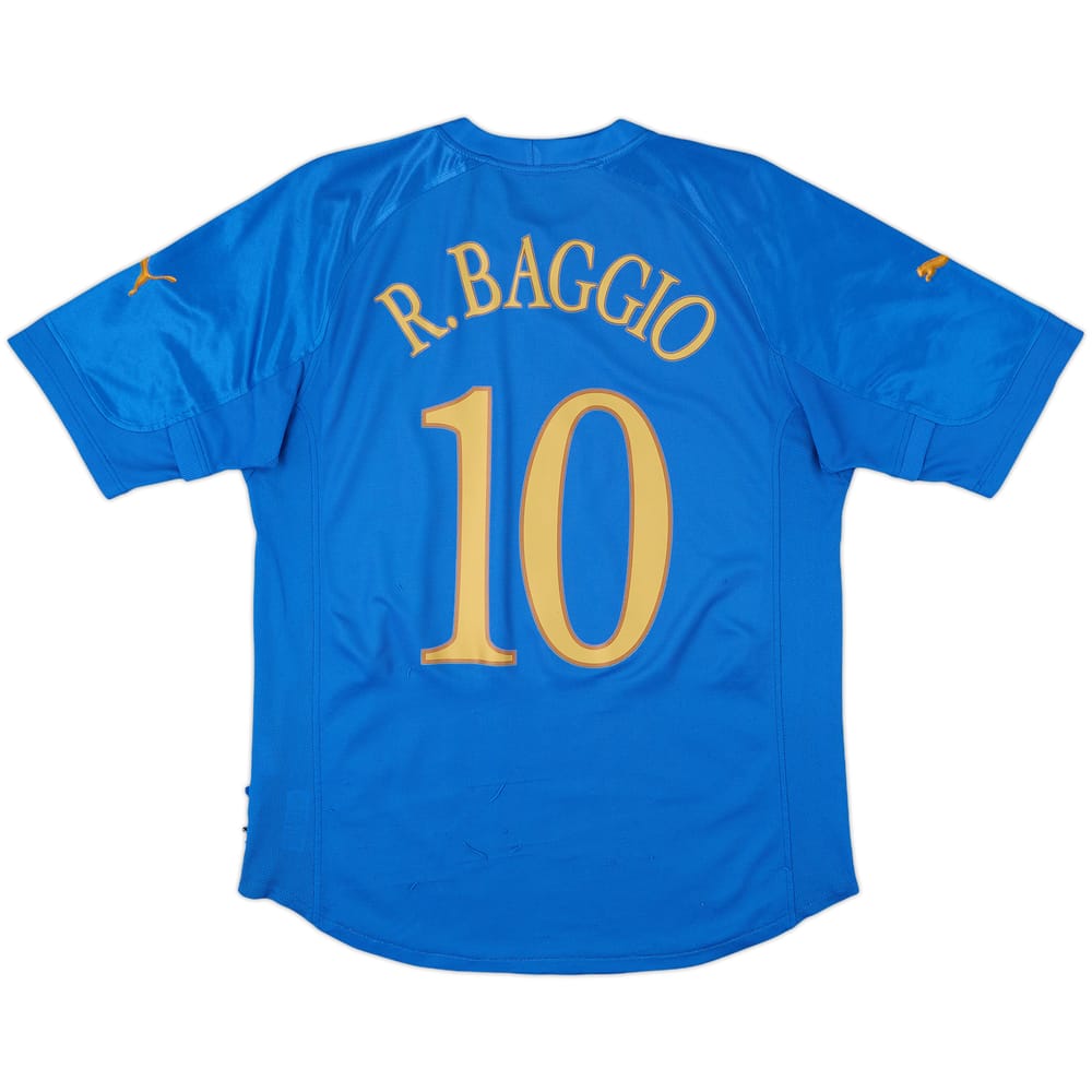 2004-06 Italy Home Shirt R.Baggio #10 - 6/10 - (L)
