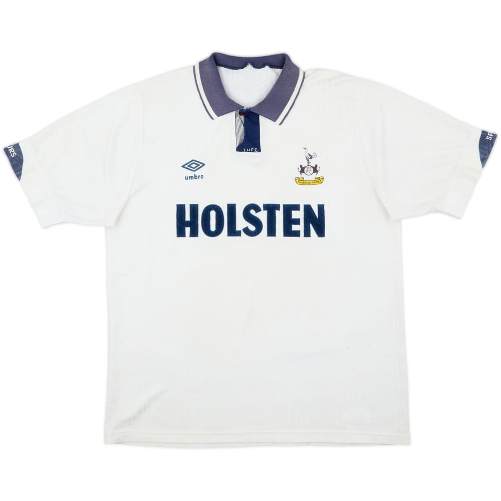 1991-93 Tottenham Home Shirt - 6/10 - (L)
