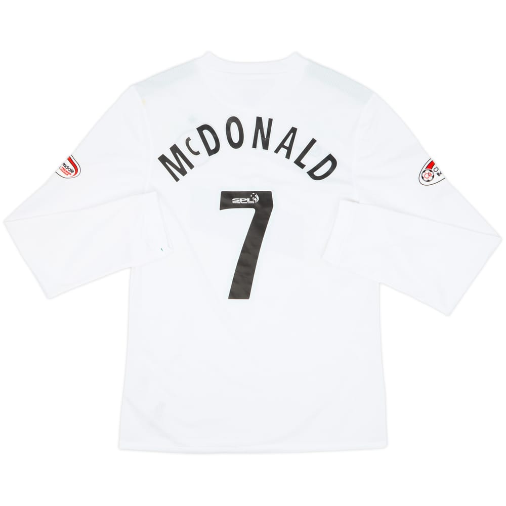2009-10 Celtic Player Issue Third L/S Shirt McDonald #7 - 5/10 - (L)