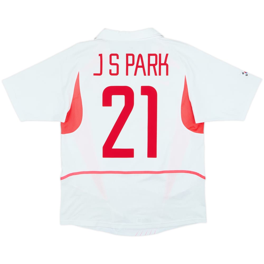 Camiseta de visitante de South Korea 2002-03 J S Park #21 - 8/10 - (M)