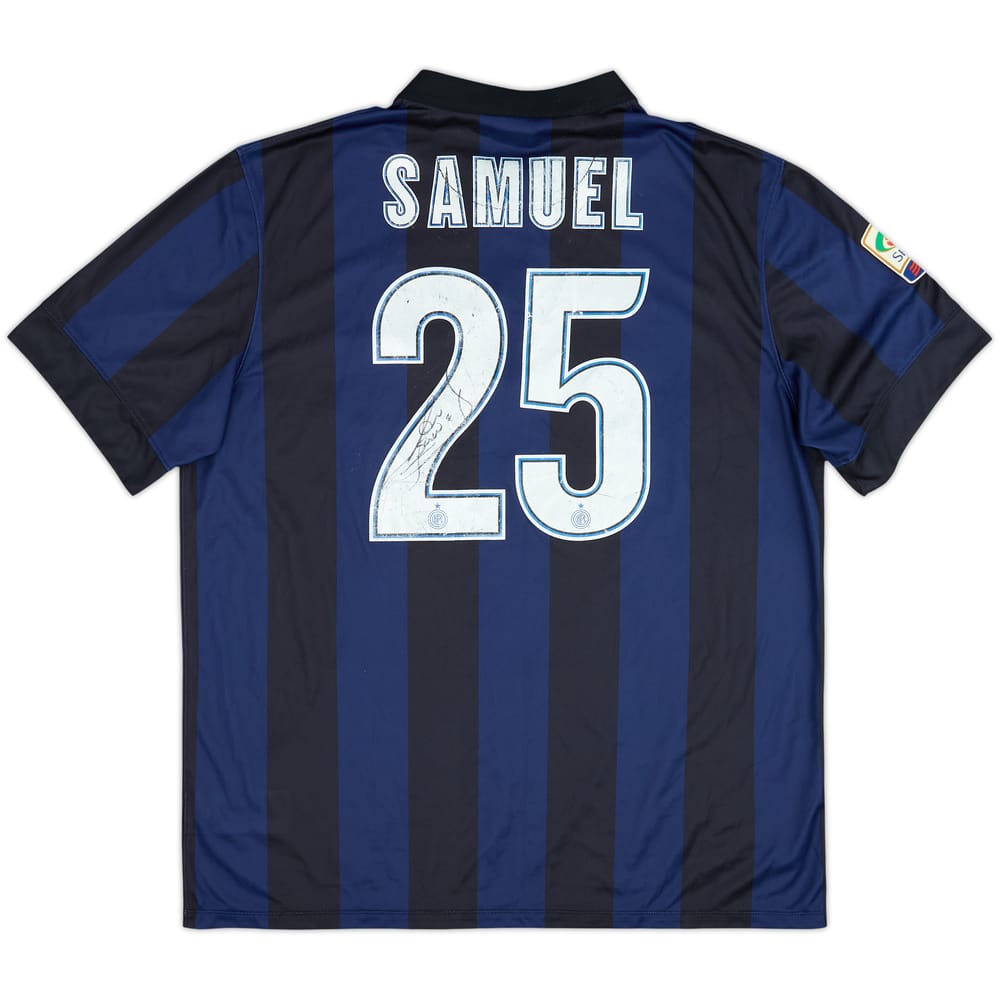 2013-14 Inter Milan Signed Home Shirt Samuel #25 - 6/10 - (XL)