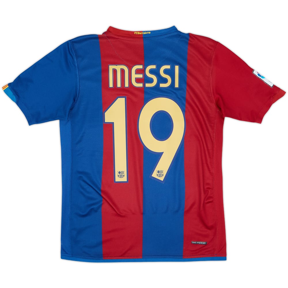 2006-07 Barcelona Home Shirt Messi #19 - 7/10 - (13-15 Years)