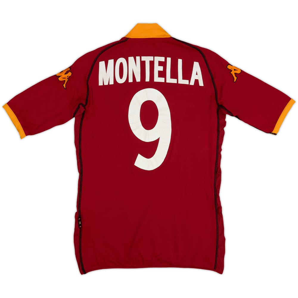 2002-03 Roma Home Shirt Montella #9 - 6/10 - (M)