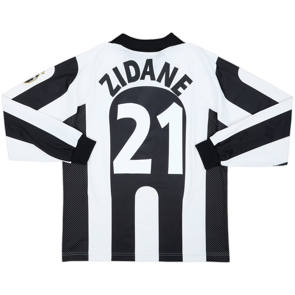 1997-98 Juventus Centenary Basic Home L/S Shirt Zidane #21 - 6/10 - (L)