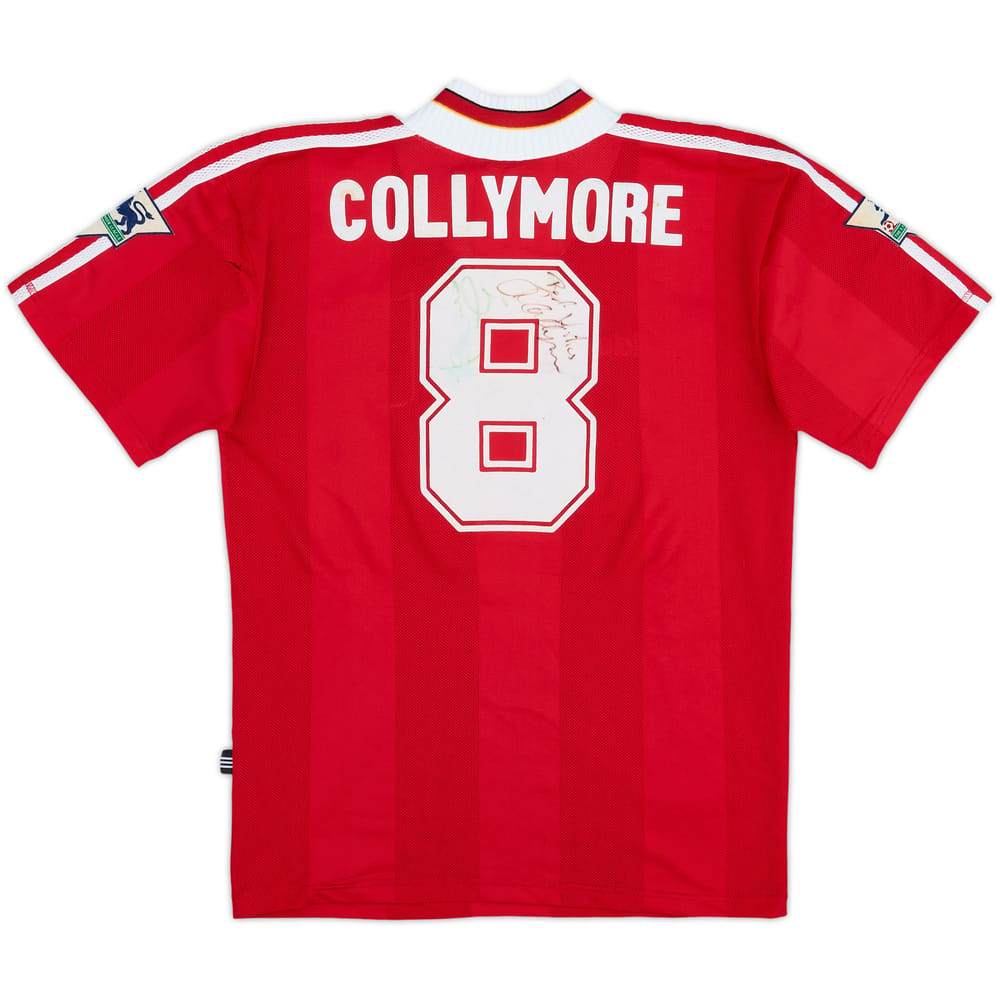 1995-96 Liverpool Signed Home Shirt Collymore #8 - 4/10 - (S)