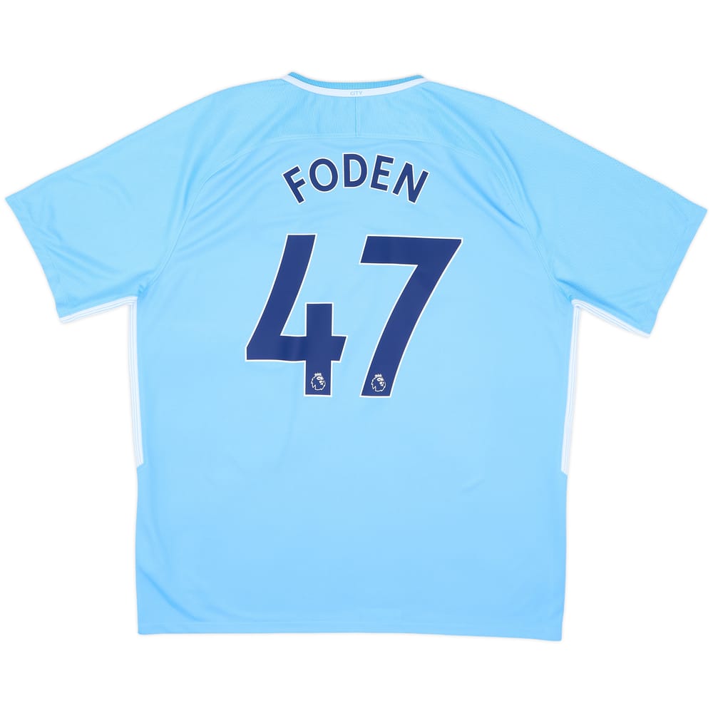 2017-18 Manchester City Home Shirt Foden #47 - 8/10 - (XXL)