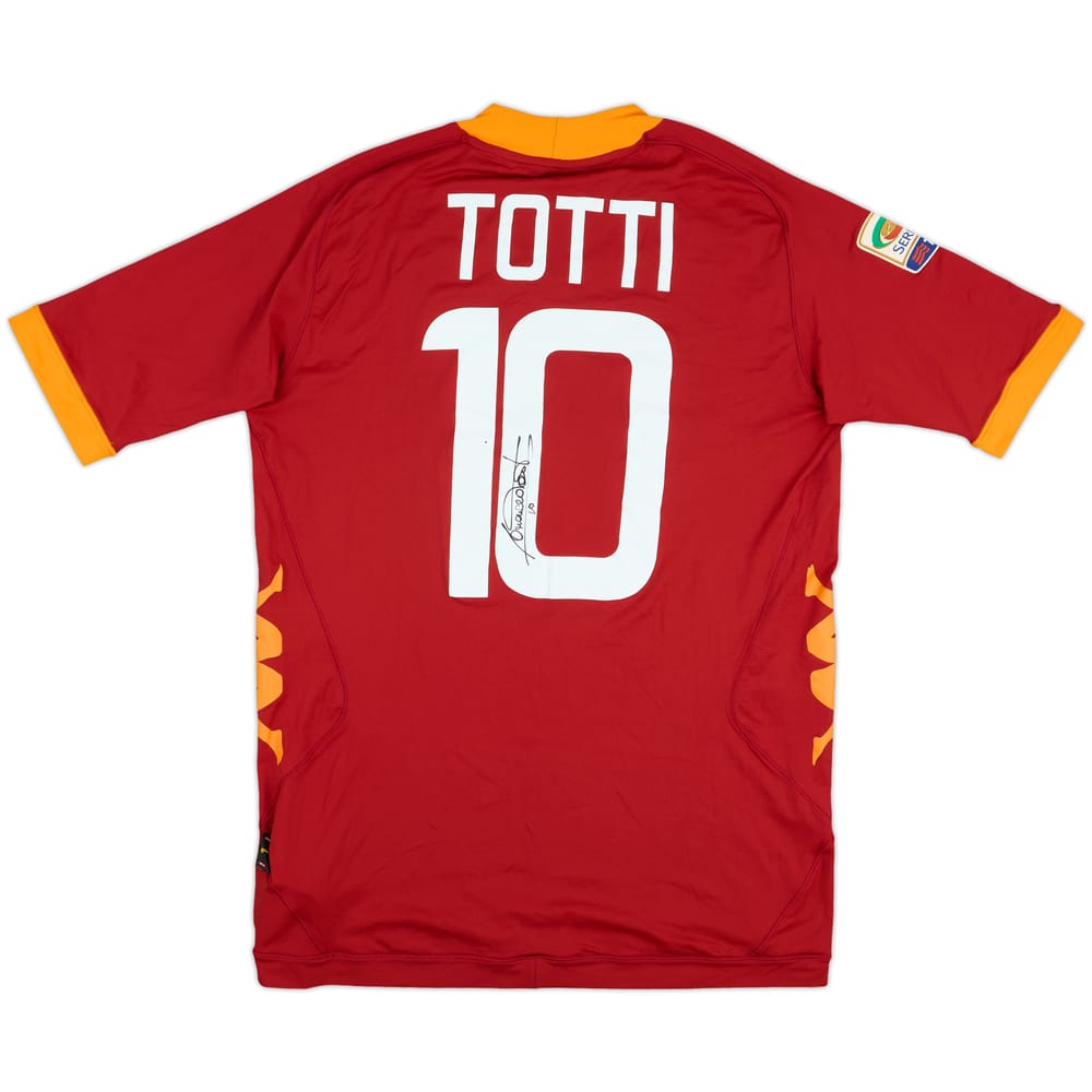 2011-12 Roma Player Issue Signed Home Shirt Totti #10