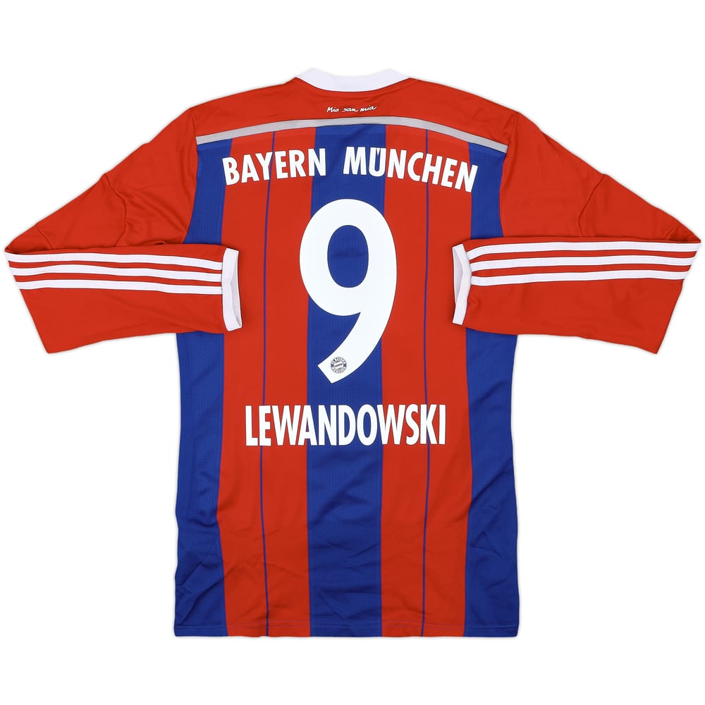 2014-15 Bayern Munich Home L/S Shirt Lewandowski #9 - 8/10 - (M)