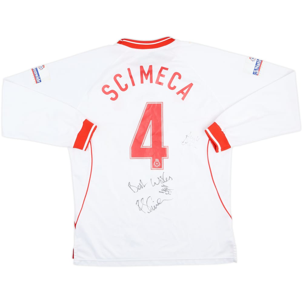 2000-02 Nottingham Forest Match Issue Signed Away L/S Shirt Scimeca #4