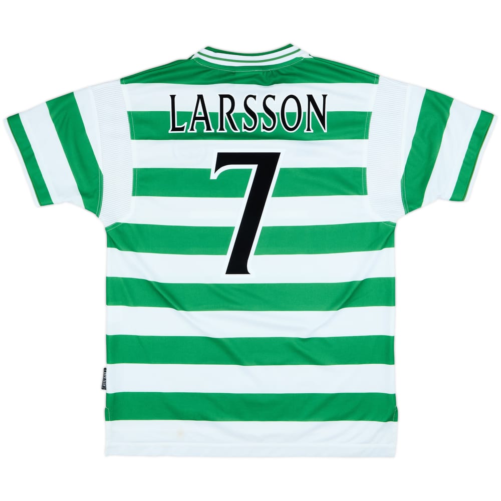 1999-01 Celtic Home Shirt Larsson #7 - 9/10 - (L)