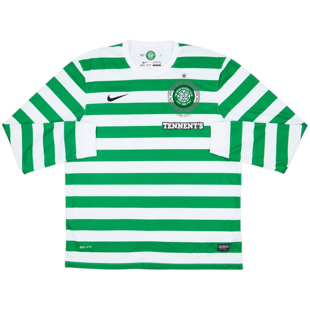2012-13 Celtic '125th Anniversary' Home L/S Shirt - 9/10 - (XL)