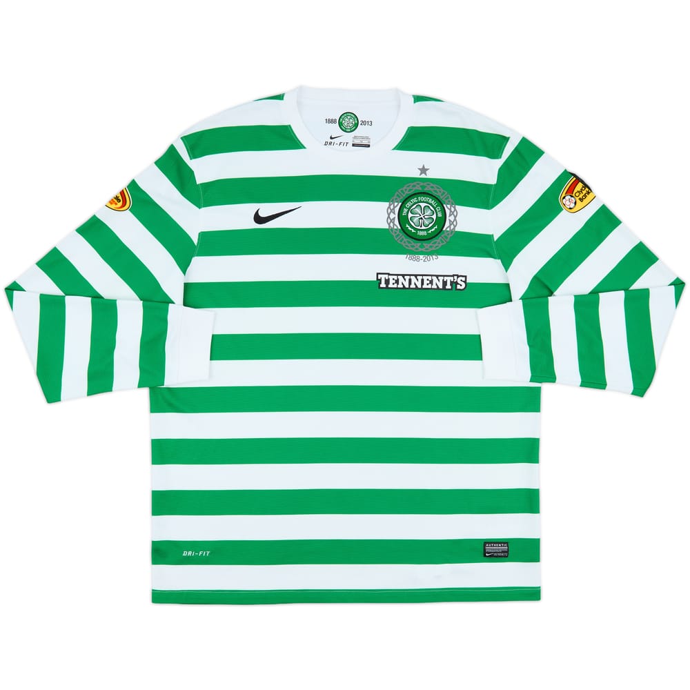 2012-13 Celtic '125th Anniversary' Home L/S Shirt - 8/10 - (XL)