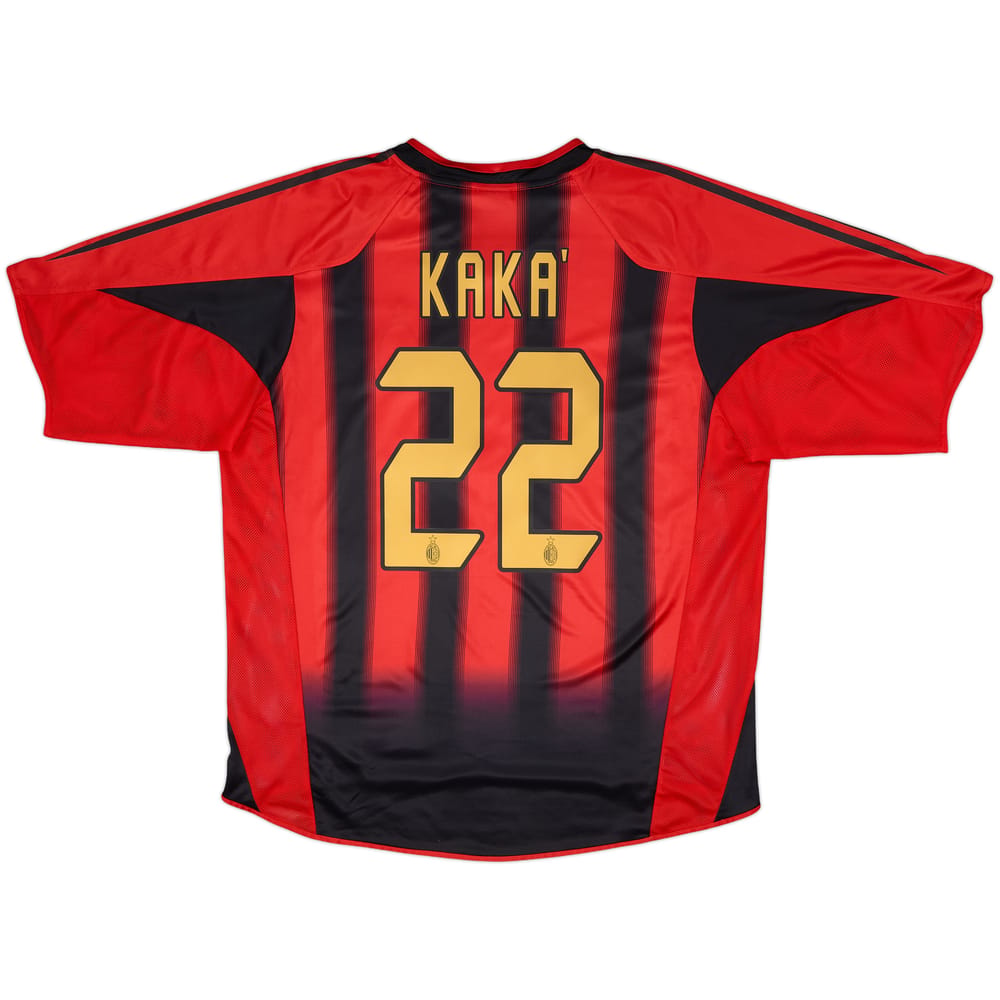 2004-05 AC Milan Home Shirt Kaka #22 - 7/10 - (XL)