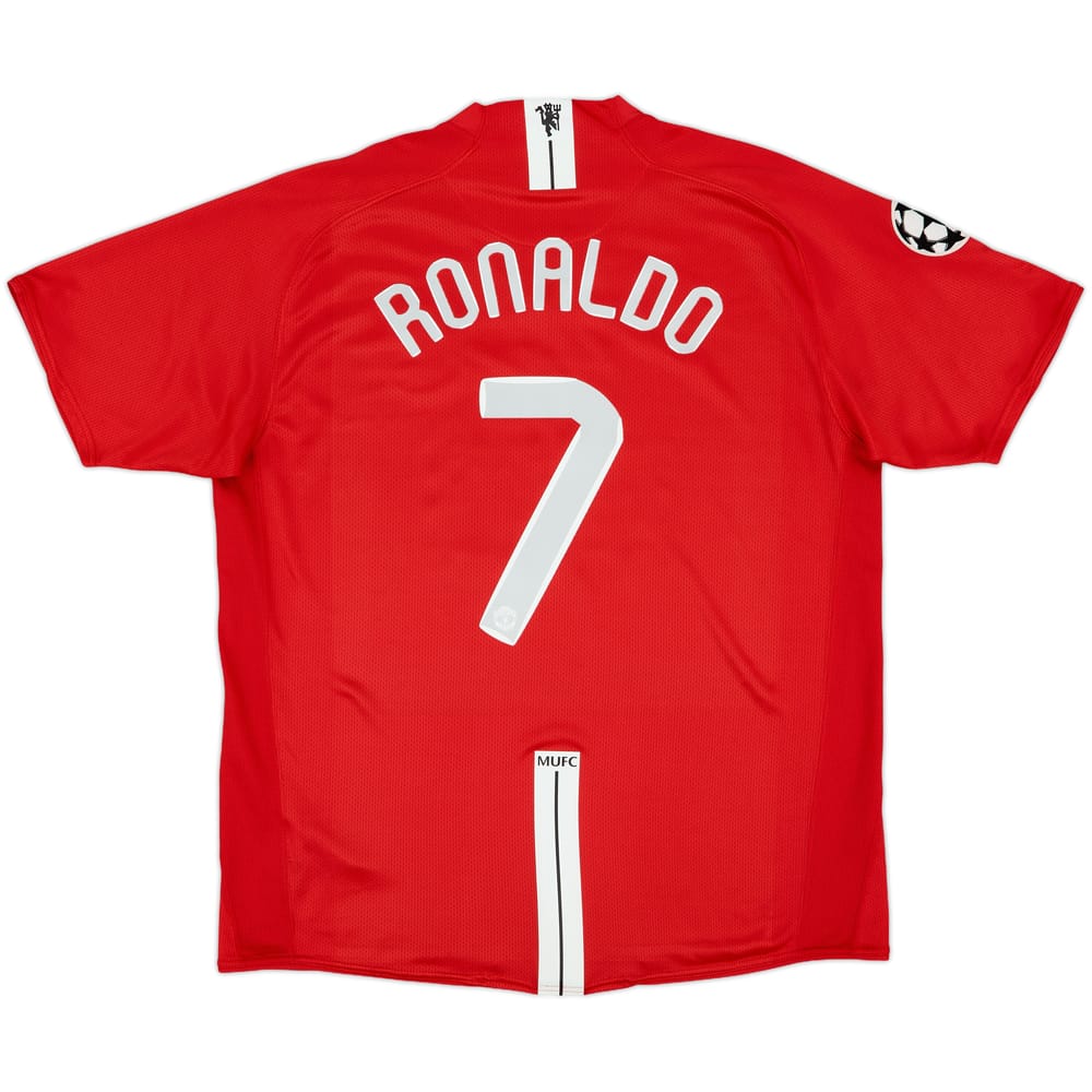2007-09 Manchester United Home Shirt Ronaldo #7 - 9/10 - (XL)