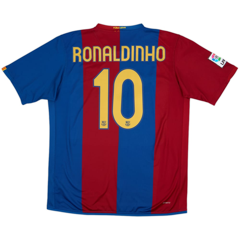 2006-07 Barcelona Home Shirt Ronaldinho #10 - 8/10 - (L)