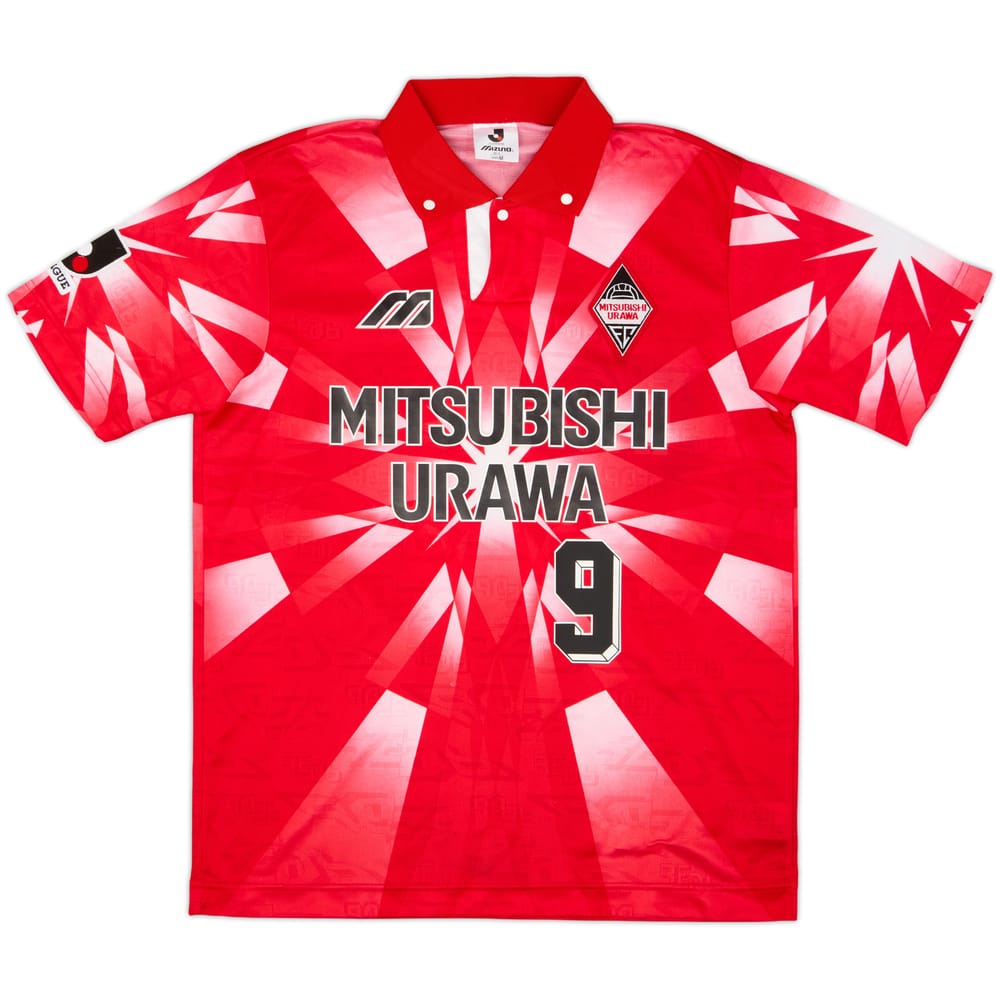 1996 Urawa Red Diamonds Home Shirt #9 - 8/10 - (M)