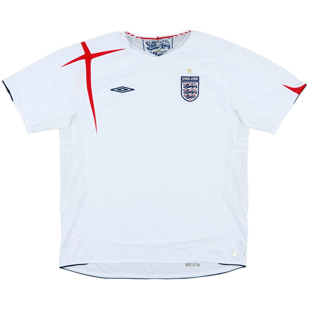 2005-07 England Home Shirt - 3/10 - (XL)
